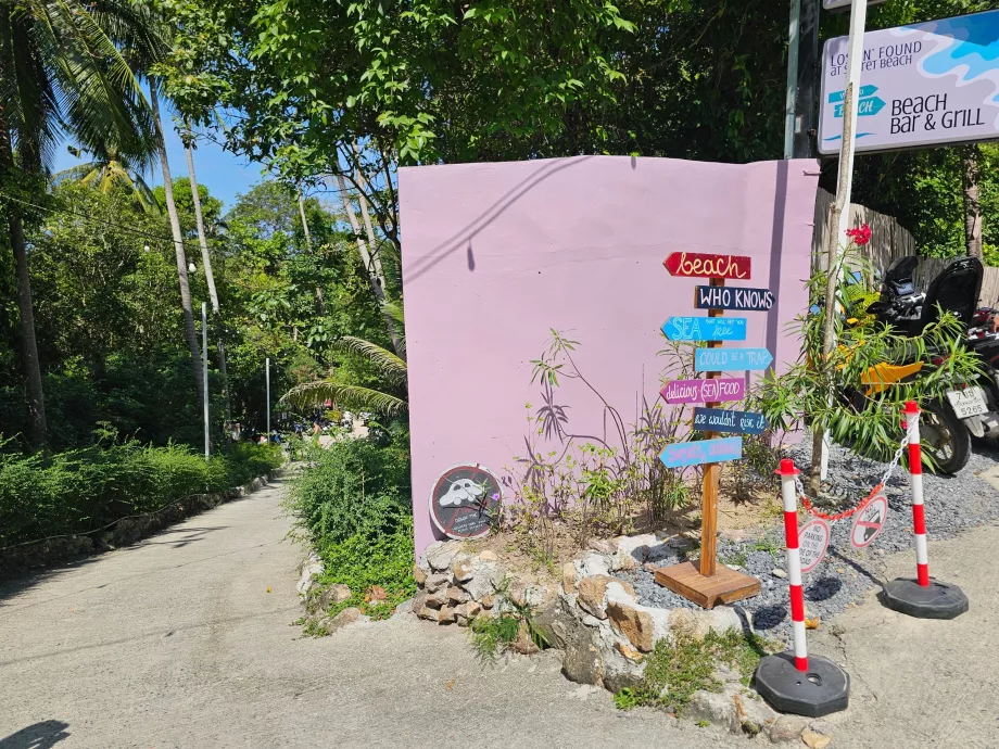 La strada per Secret Beach