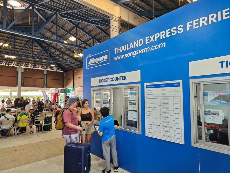 Molo di Thong Sala, biglietteria