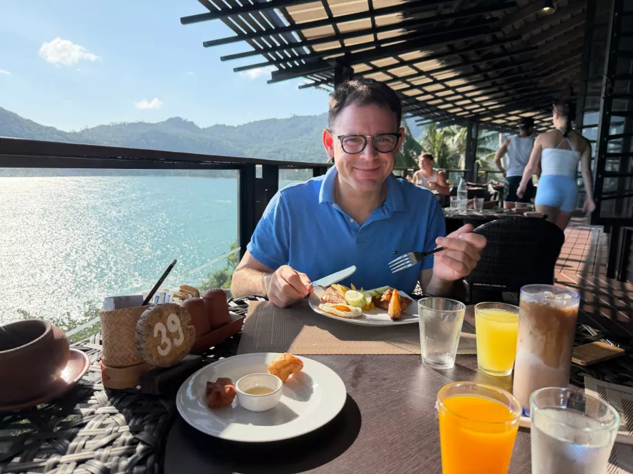 Io alla colazione in hotel