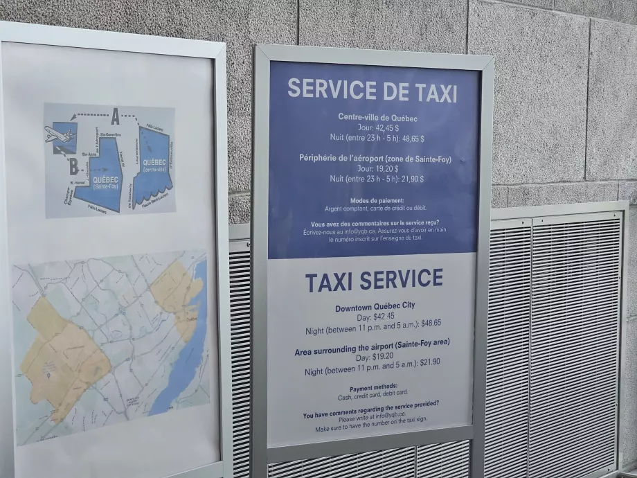 Listino prezzi dei taxi