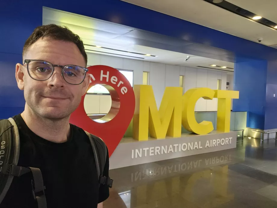 Io all'aeroporto di Muscat