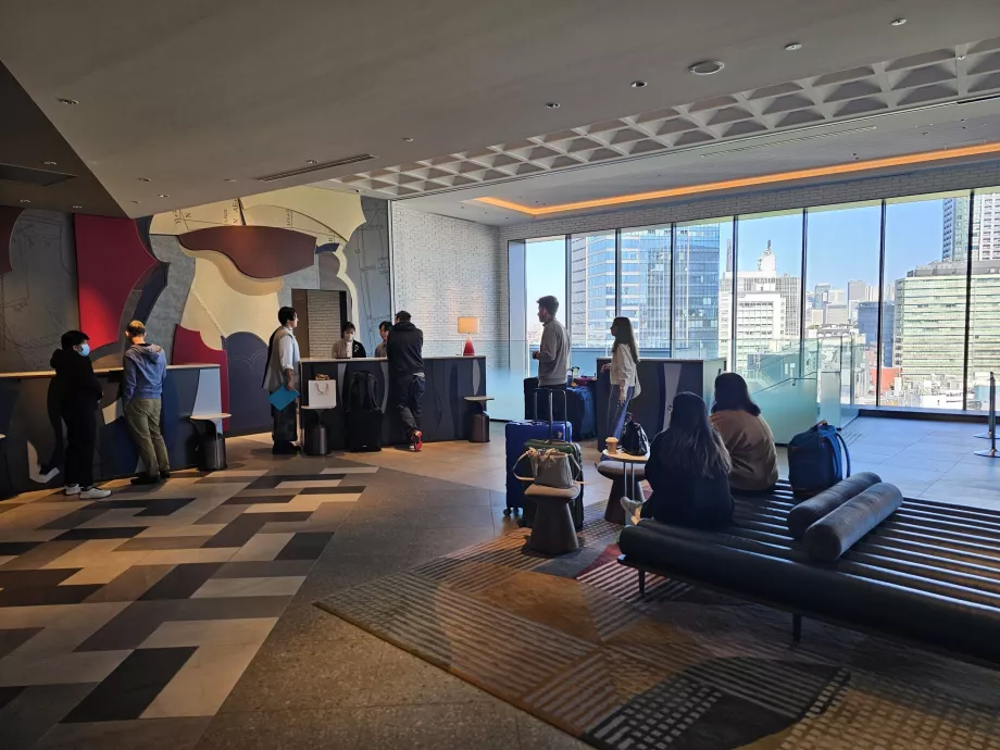 Reception dell'hotel al 12° piano