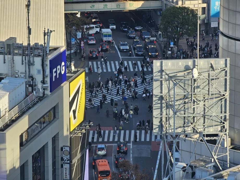 Vista di Shibuya Junction con zoom