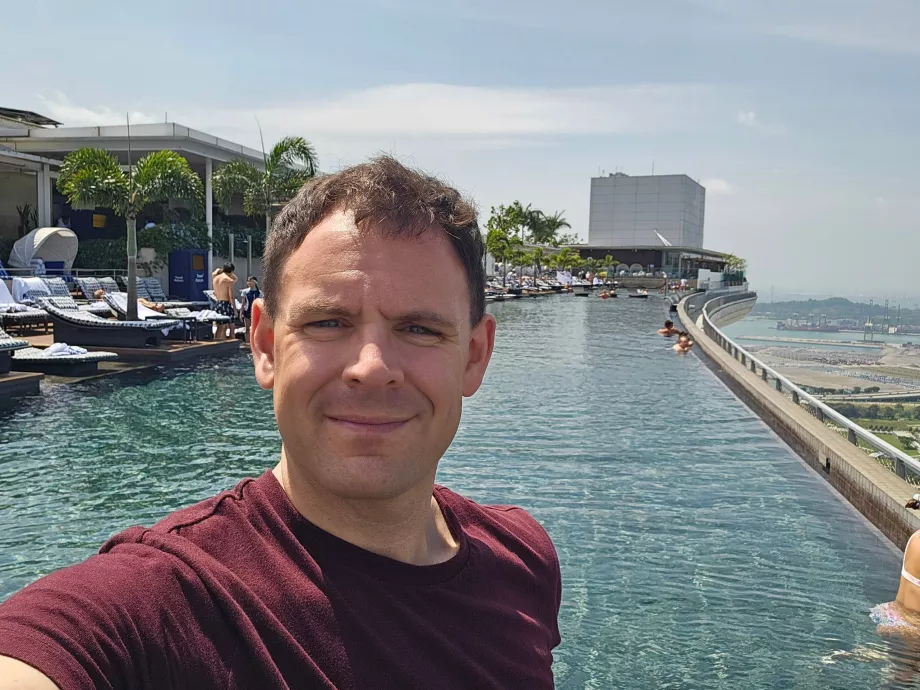 Piscina a sfioro a Marina Bay Sands