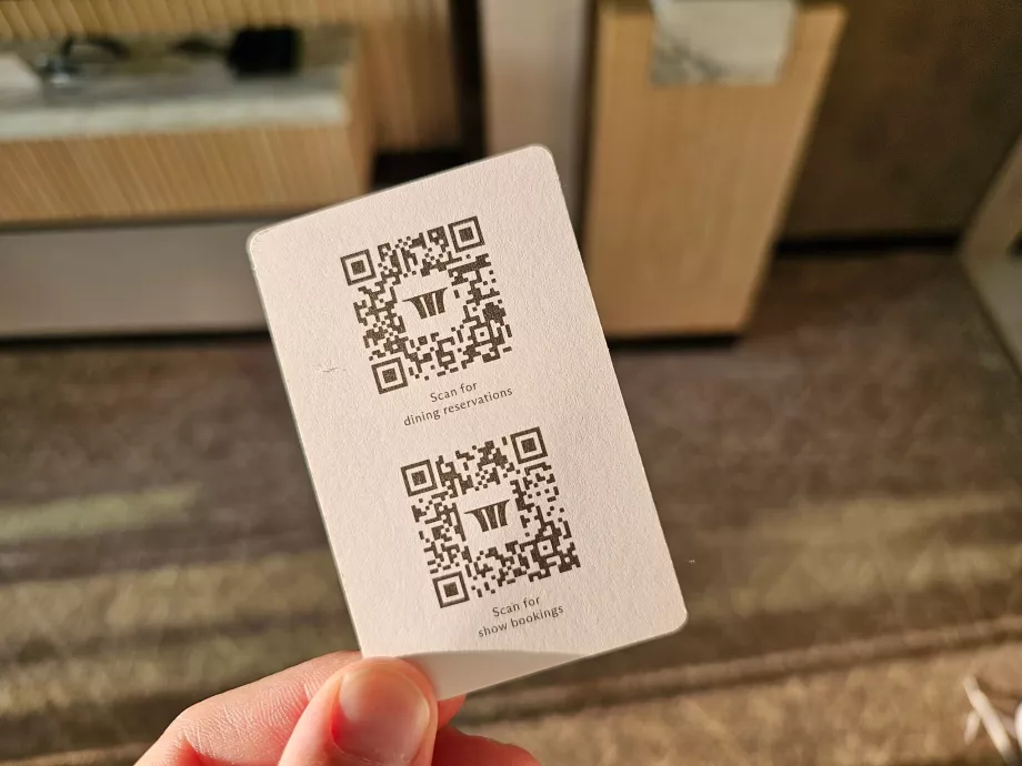 Codici QR per le prenotazioni dei ristoranti presso il centro commerciale MBS o l'hotel
