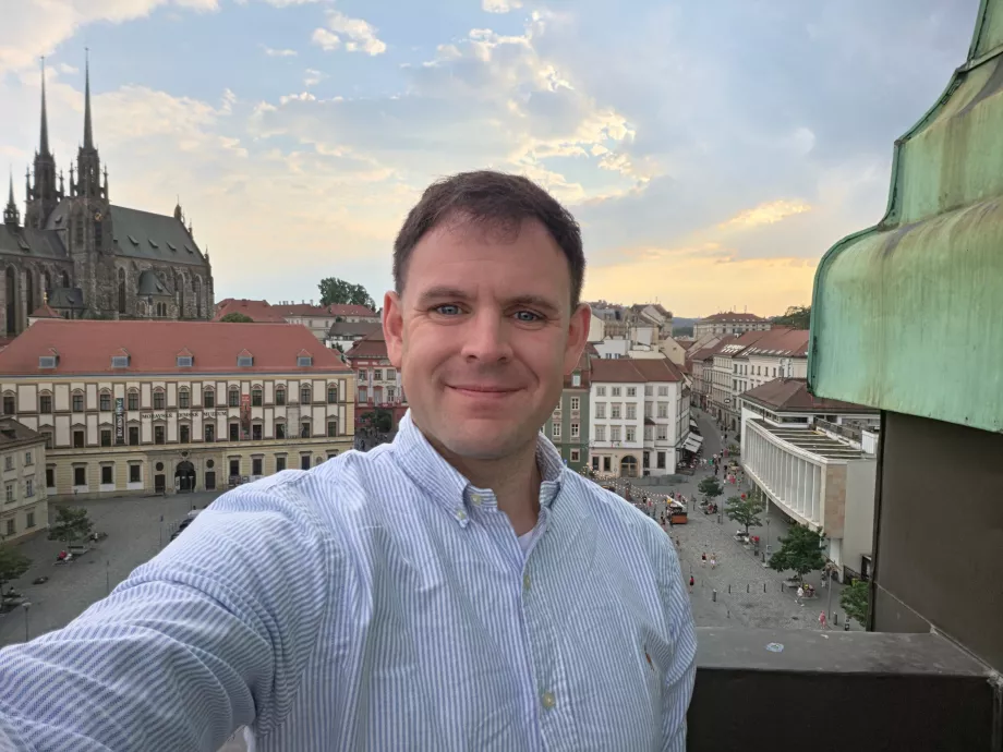 Io sul balcone della torre