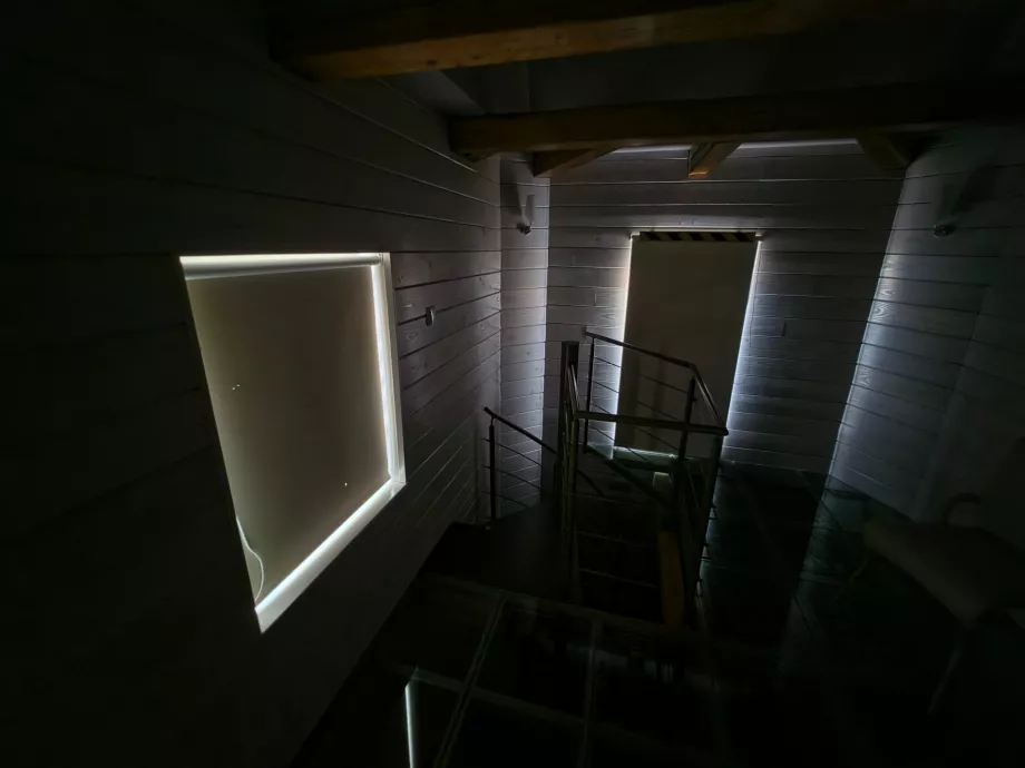 La torretta è in ombra