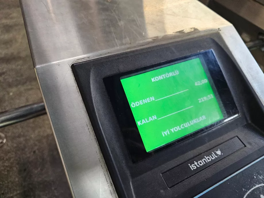 Saldo su Istanbulkart