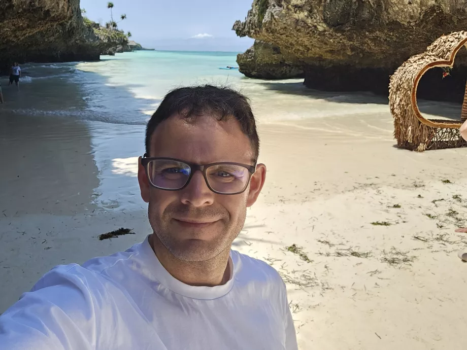 Io sulla spiaggia di Mtende