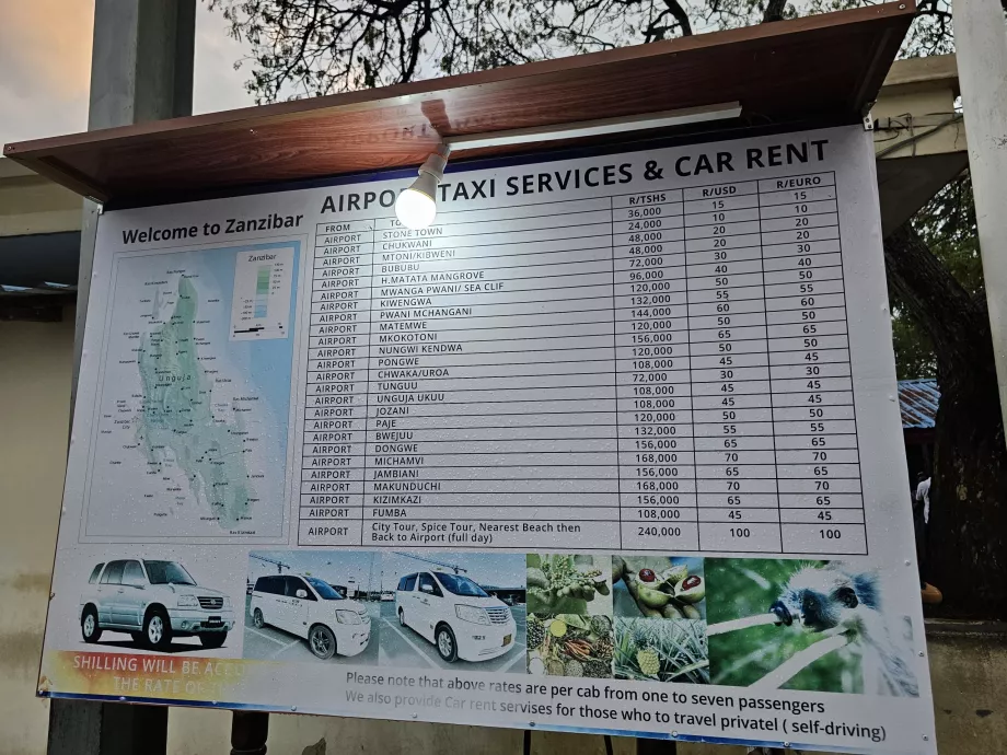 Prezzi ufficiali dei taxi nel 2026