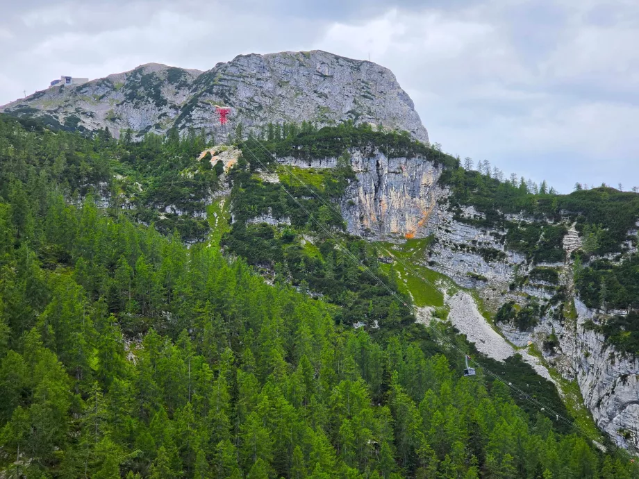 La seconda sezione della funivia per Krippenstein