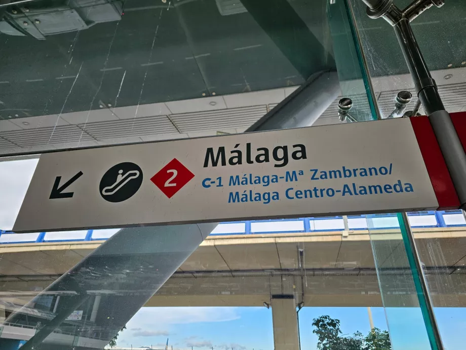Binario 2, diretto al centro di Málaga