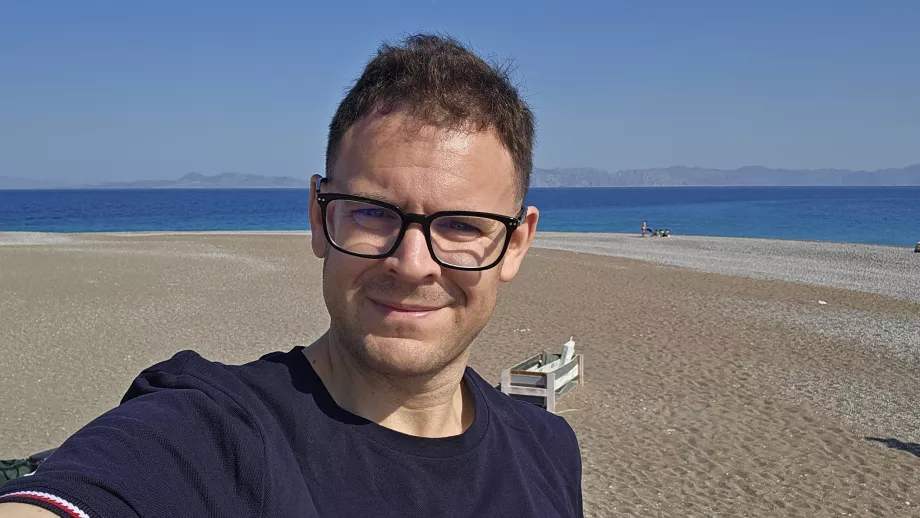 Christopher a Windy Beach