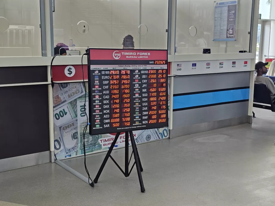Tassi di cambio nel Terminal 3