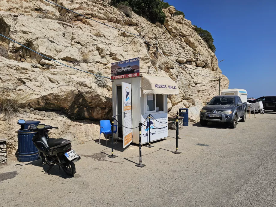 Biglietteria per traghetti, porto di Skala Kamirou, Rodi