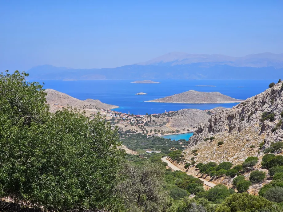 Vista sulla città di Chalki