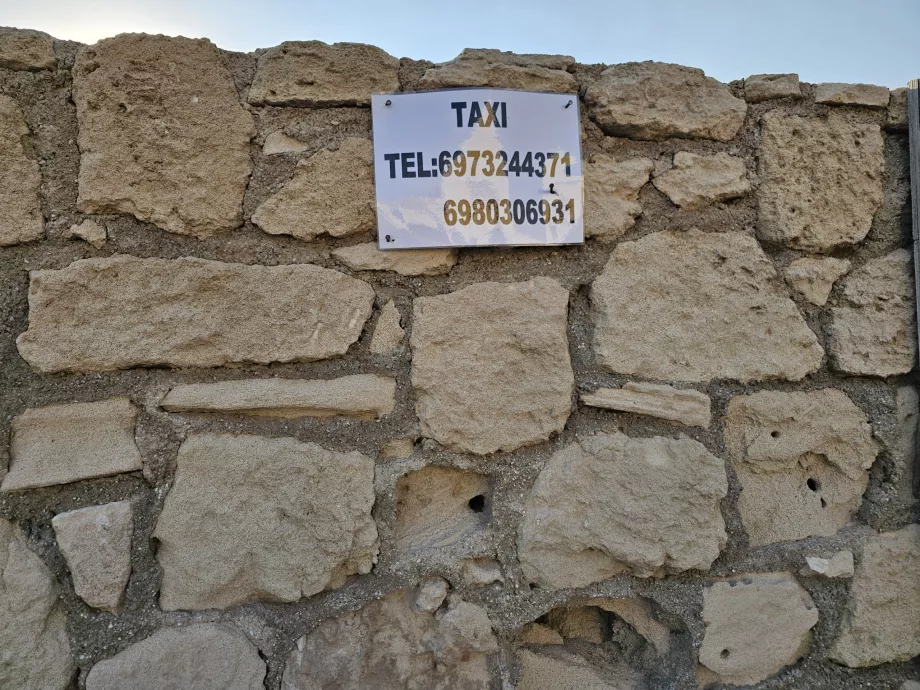 Numero di telefono del taxi