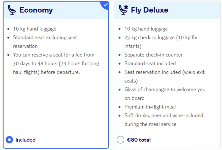Tui fly Belgio, tariffe