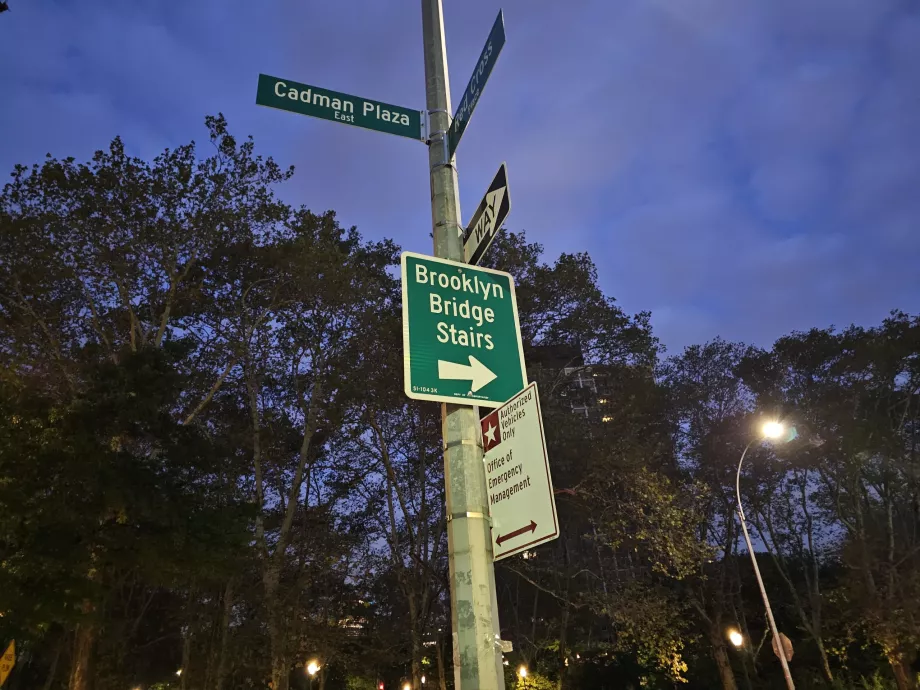 Indicazioni per il ponte di Brooklyn