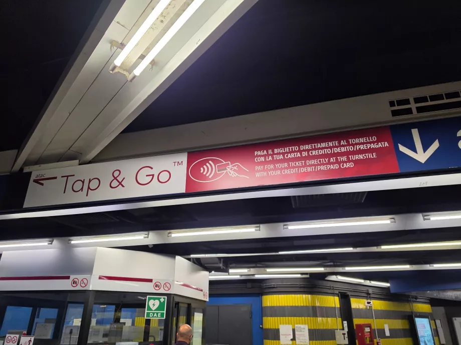 Informazioni sul pagamento contactless della metropolitana