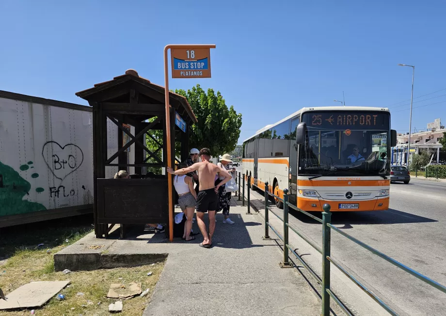 Autobus a Faliraki