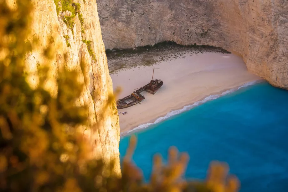 La spiaggia di Navagio in dettaglio