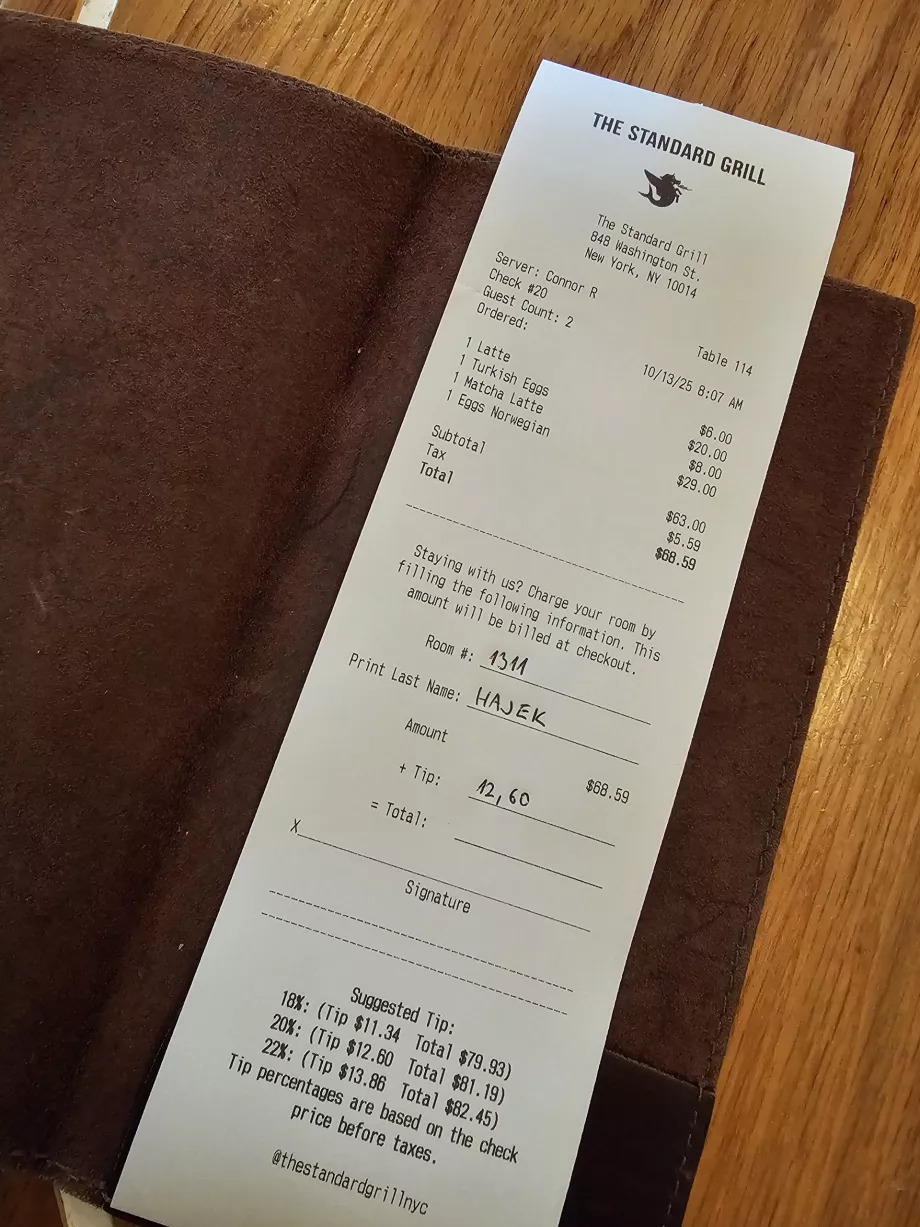 Bill, menu della colazione