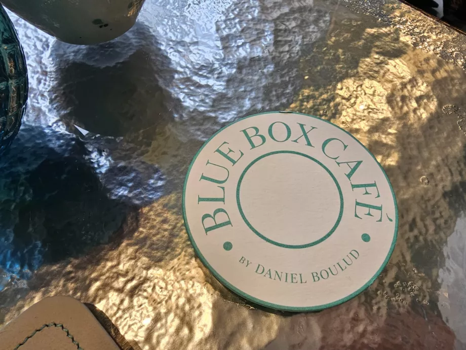 Scatola blu, sottobicchiere