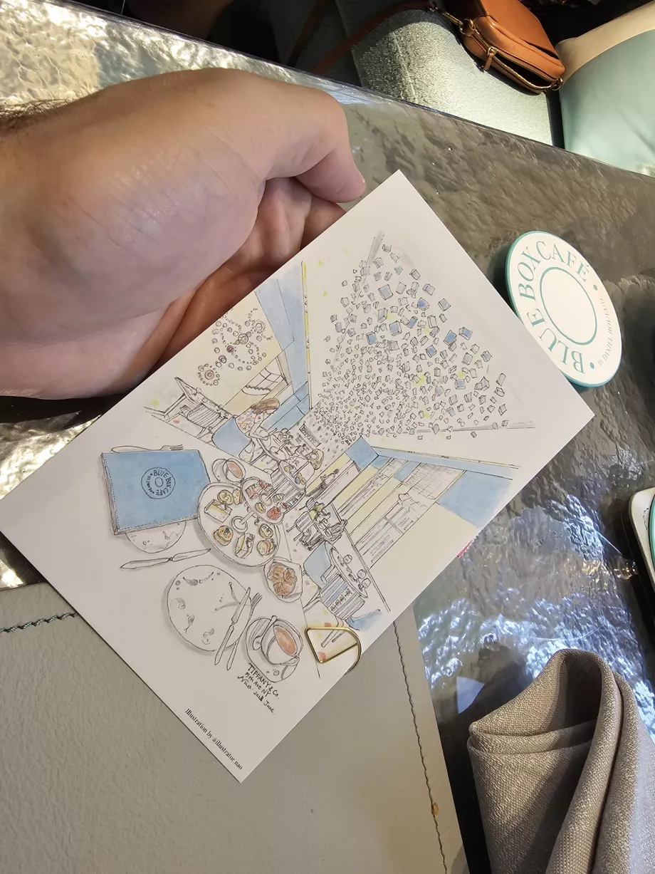 Scatola blu, cartolina