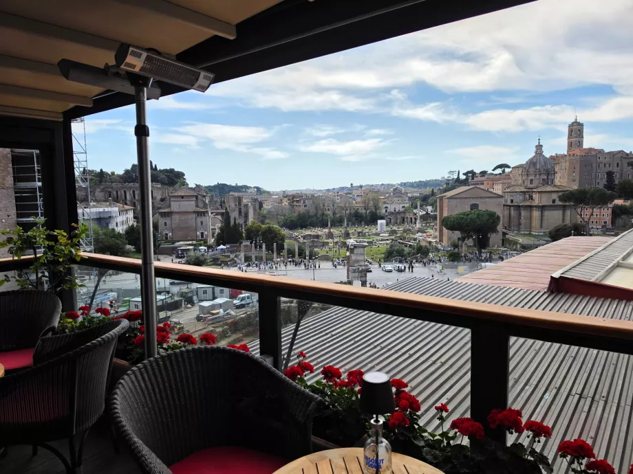 Vista dal ristorante dell'hotel