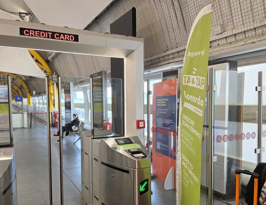 Pagamento con carta all’ingresso della stazione