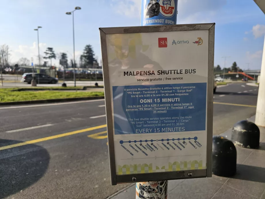 Informazioni sul bus navetta tra i terminal