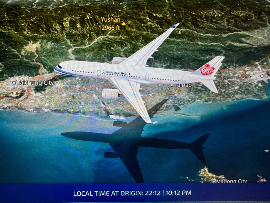 Gli aerei di China Airlines sulla mappa