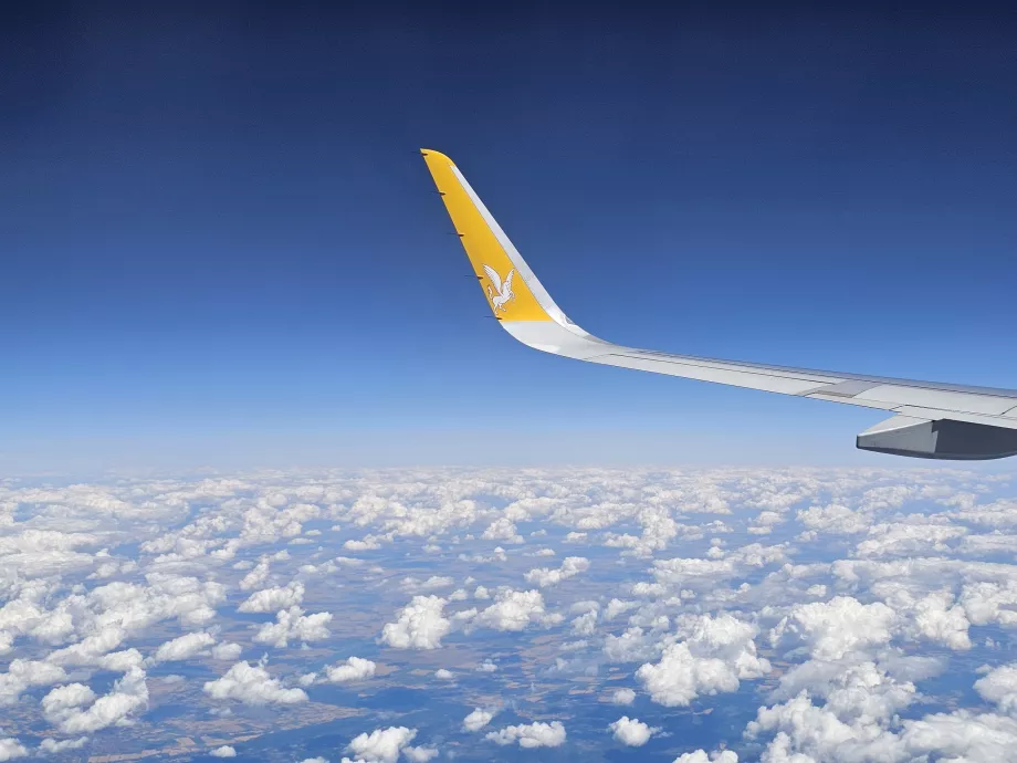 Pegasus Airlines durante il volo Praga-Istanbul