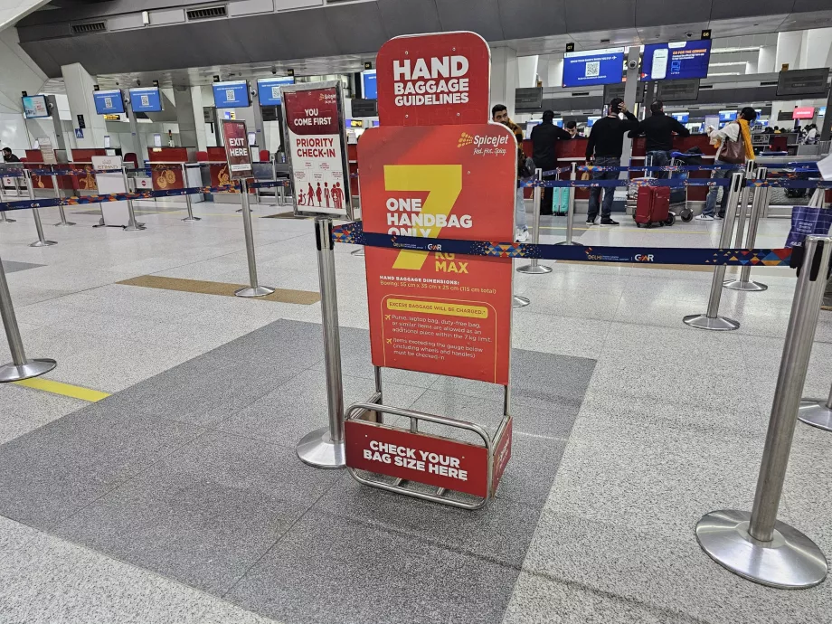 Modello di bagaglio a mano, Spicejet