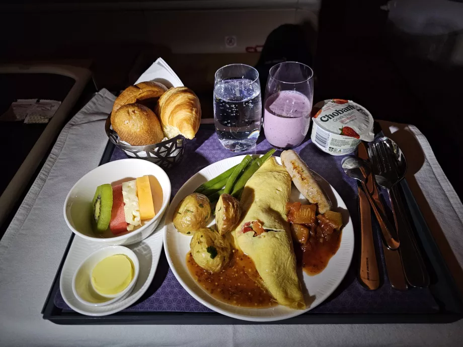 Colazione sul volo MEL-BOM