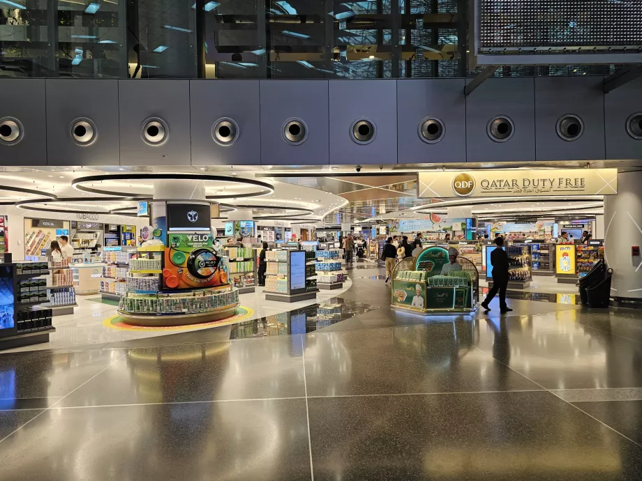Negozio duty free, zona di transito