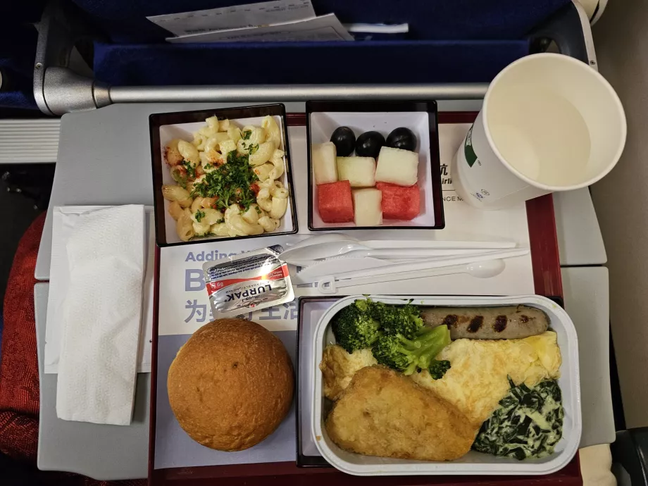 Colazione su un volo a lungo raggio