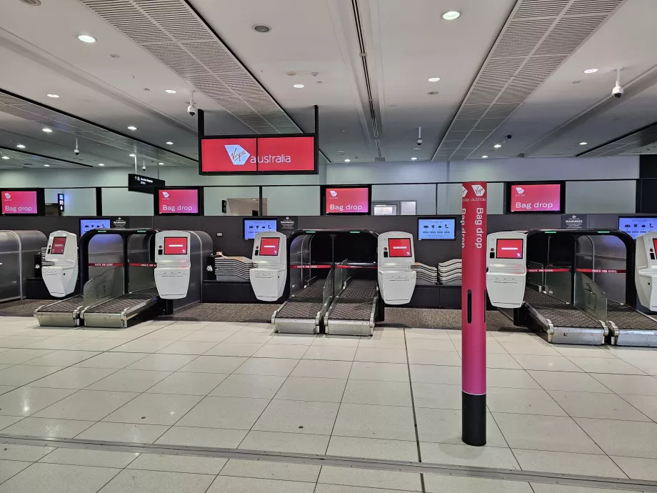 Check-in in aeroporto, Virgin Australia