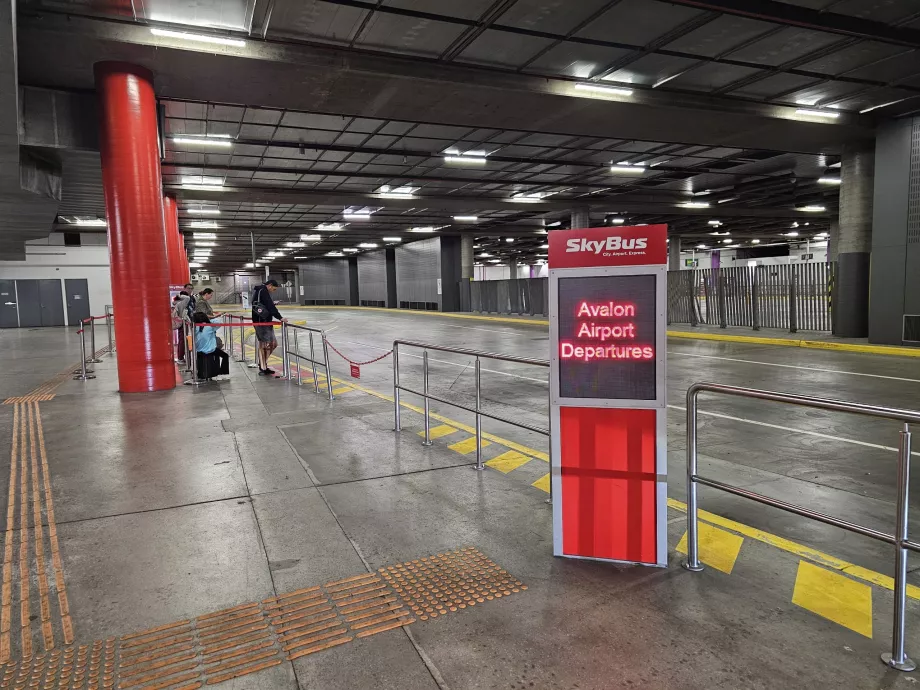 Fermata dell'autobus alla stazione di Southern Cross