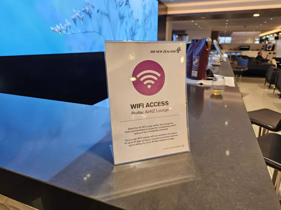 Wi-fi, sala ANZ