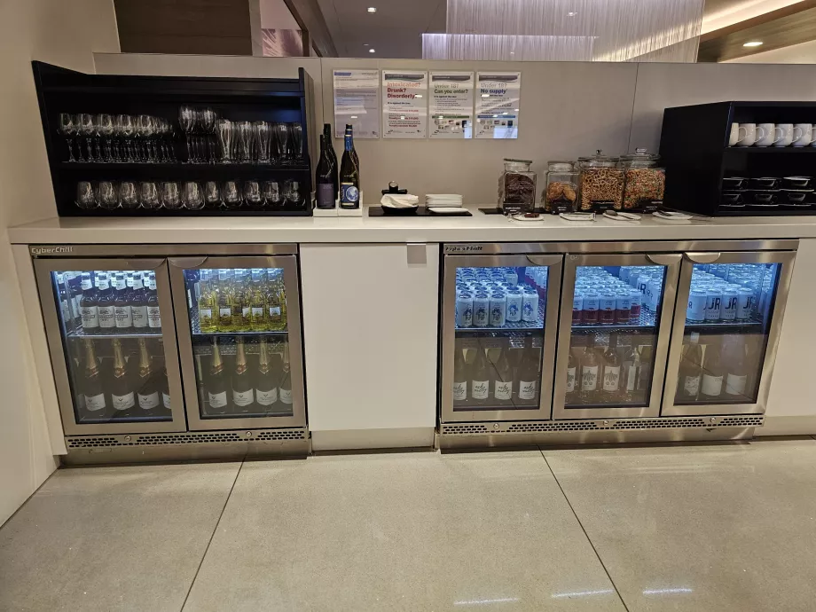 ANZ Lounge, bevande alcoliche