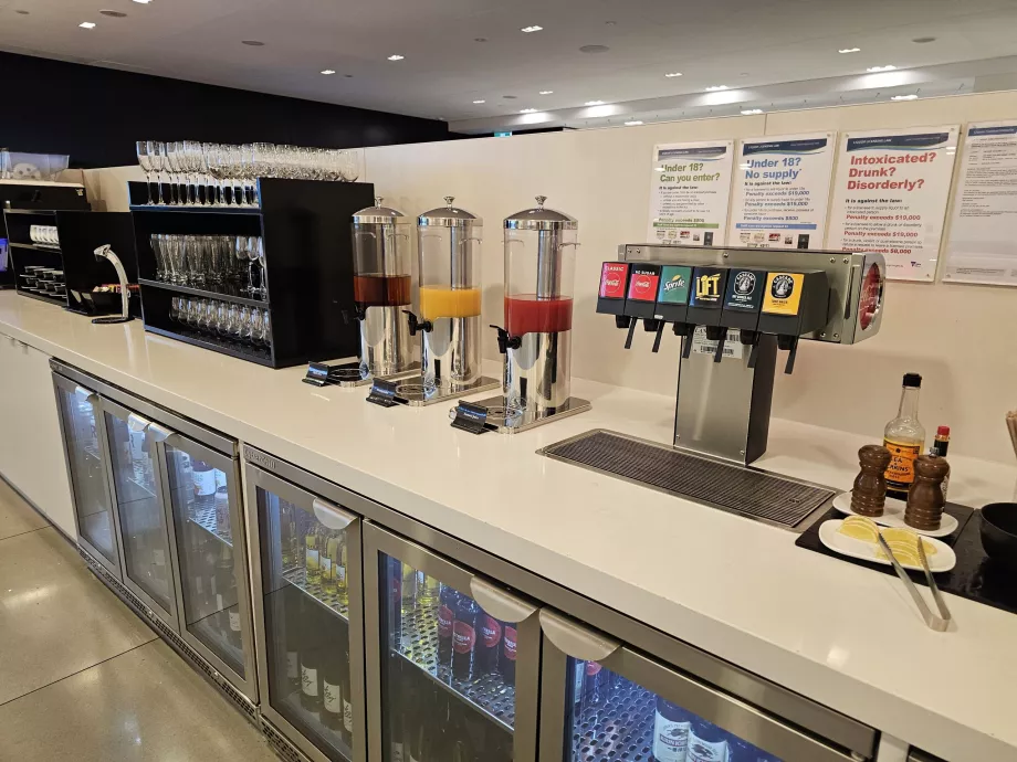 ANZ Lounge, bevande analcoliche